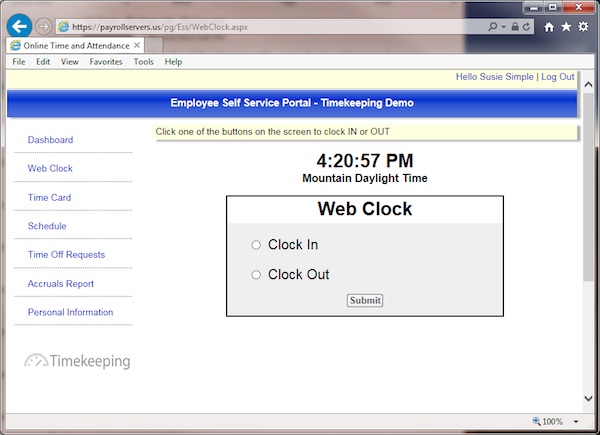 ultipro touchbase web clock