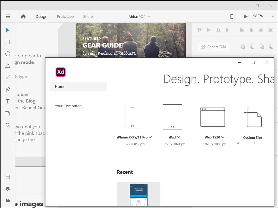 adobe xd download for pc